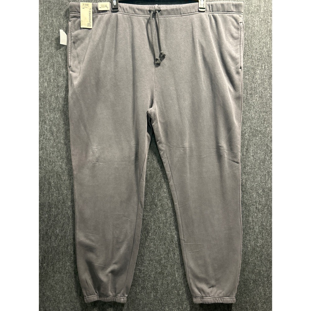 No Boundaries Fleece Jogger Mens 3XL Charcoal Sky Gym Drawstring Elastic Cuffs